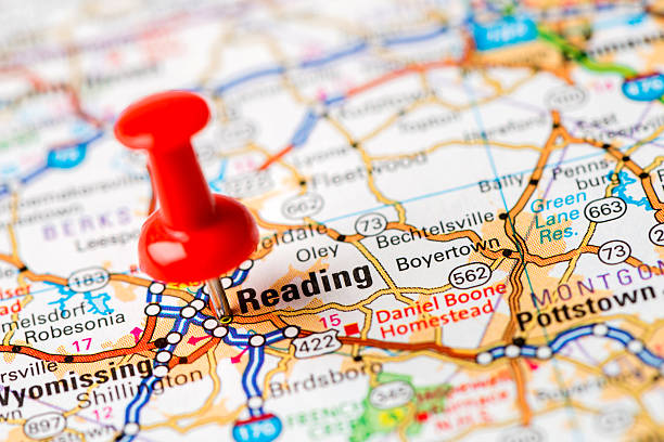 istock US capital cities on map series: Reading, PA 180753878