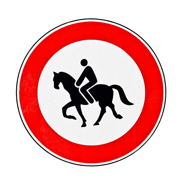 istock No Horses Sign On White 180753975