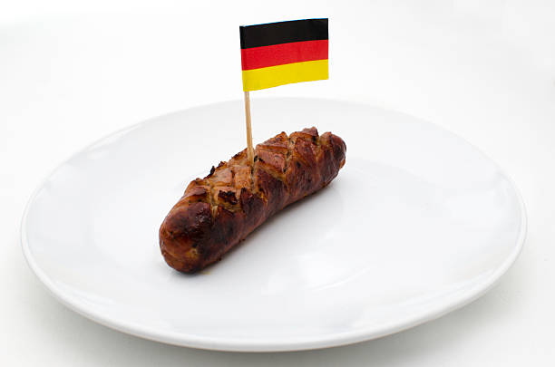 creative salsiccia tedesco - sausage knackwurst food bratwurst foto e immagini stock