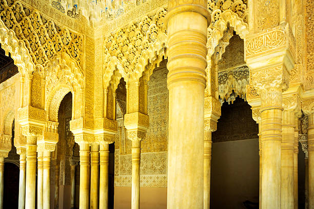 Art details in the Alhambra Artistic moorish details in the Alhambra, Granada (Spain). ancient creativity andalusia architecture stock pictures, royalty-free photos & images