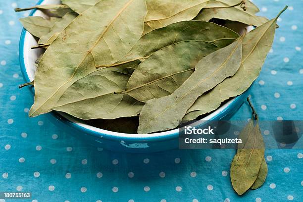 Laurel On Vintage Background Stock Photo - Download Image Now - Aromatherapy, Bay Tree, Blue