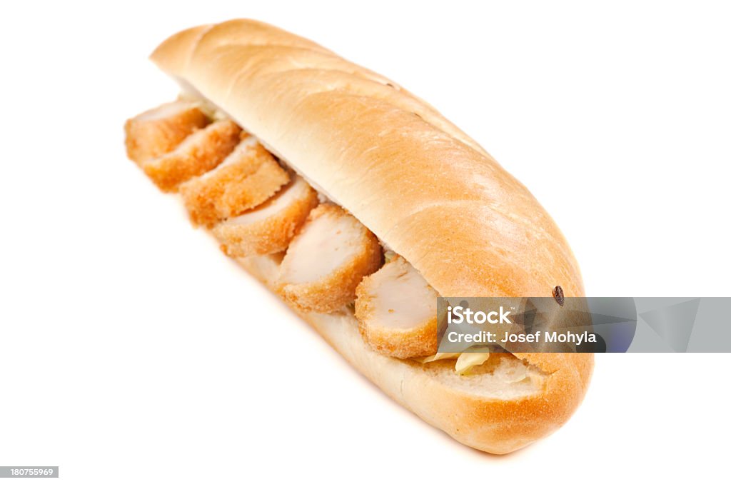 Sándwich con pollo milanesa - Foto de stock de Blanco - Color libre de derechos