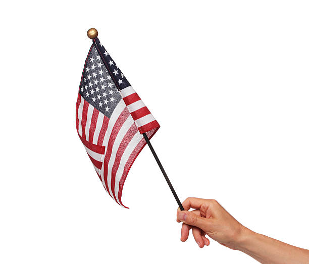 istock USA Flag And Hand 180756385