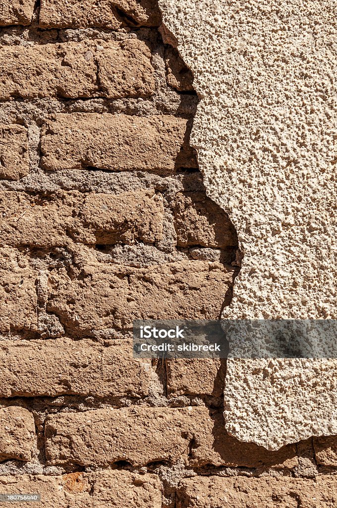 Mur de brique et de stuc - Photo de Brique libre de droits
