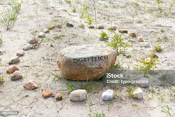 Symbol For A Former Village Pond Stock Photo - Download Image Now - Boulder - Rock, Brandenburg State, Dry