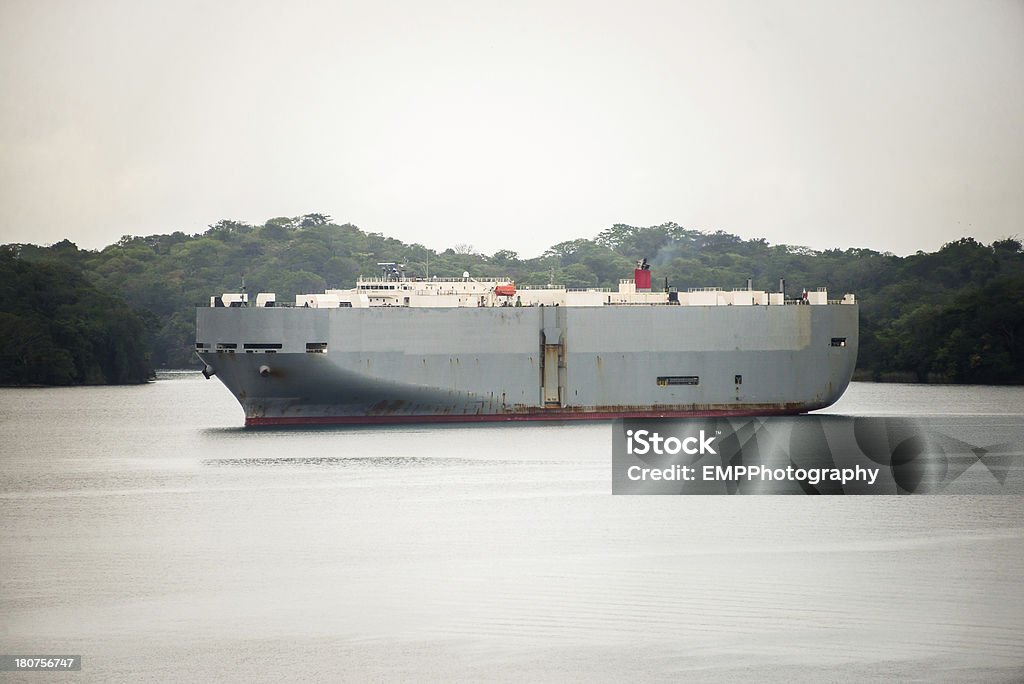 Freighter zakotwiczony w Gatun Lake Panama - Zbiór zdjęć royalty-free (Bez ludzi)