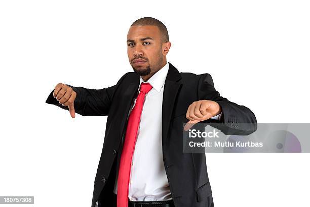 Young Black Man Make Bad Sign With Fingers Stock Photo - Download Image Now - Adult, Adults Only, African Ethnicity