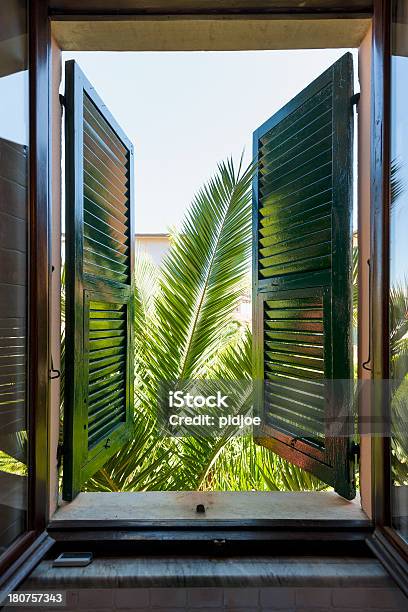 Foto de Quarto Com Vista Do Palm Tree e mais fotos de stock de Dia - Dia, Efeito de luz, Estrutura construída