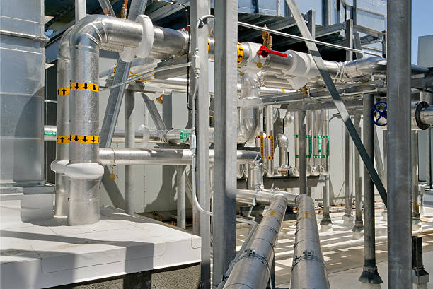 istock Insulated Pipes for HVAC System 180757844