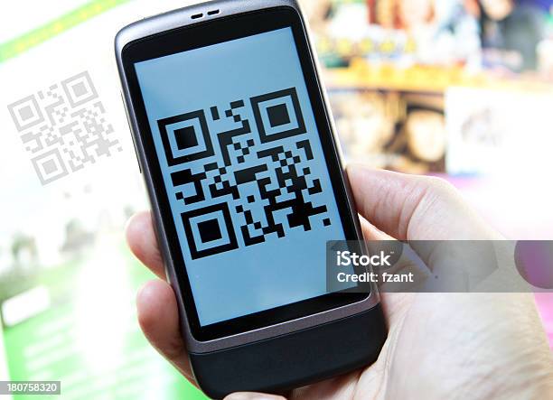 Smart Phone Show Qr Code Stock Photo - Download Image Now - Business, Buying, Coding