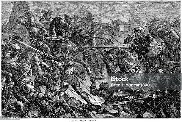 Битва Towton 1461 — стоковая векторная графика и другие изображения на тему Англия - Англия, Битва, Гражданская война