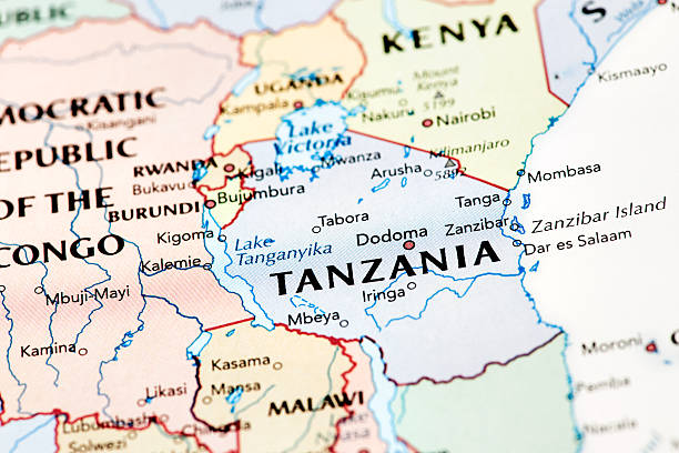 istock Map of Tanzania 180758753