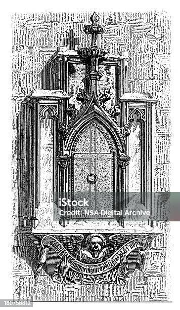 Sacrarium In St Mary On The Strand Church Wien Stock Illustration - Download Image Now - 19th Century, Altar, Ancient