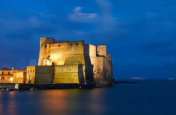 "Naples, Castel dell'Ovo at dusk.See more beautiful Italy images and videos here:"
