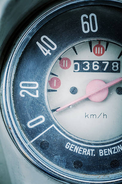 istock Vintage Italian Car Speedometer and Instrument Panel 180759200