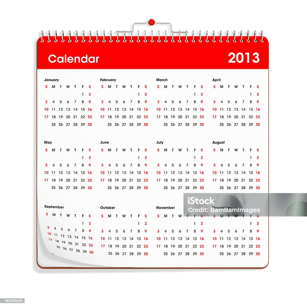 Calendário de parede - 2013 - Royalty-free 2013 Foto de stock