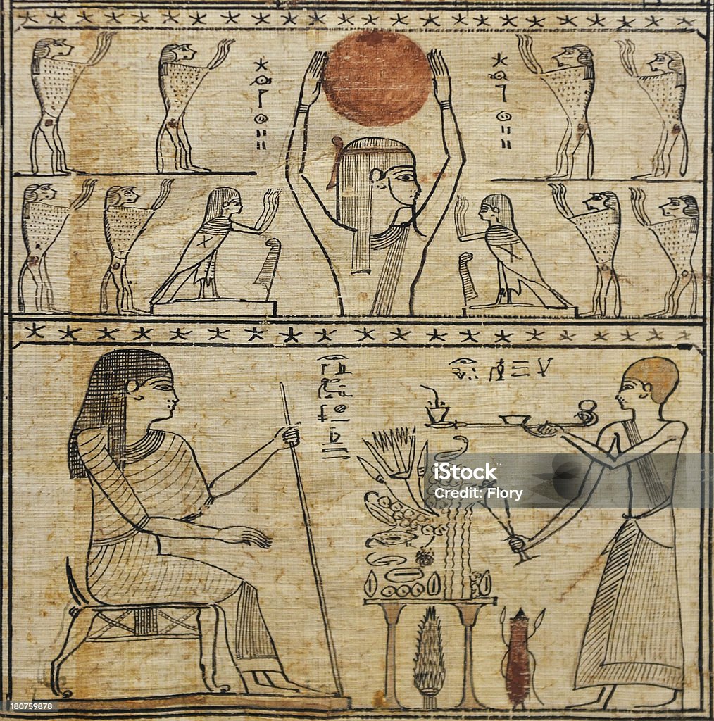 papyrus égyptien - Photo de Livre des morts libre de droits