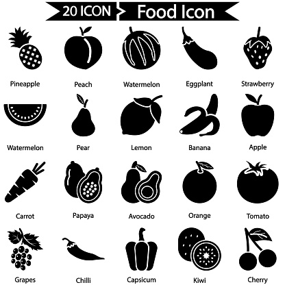 Beautiful,Meticulously Designed Food Icon Pack