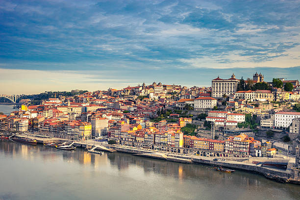 Oporto Ribeira aerial view