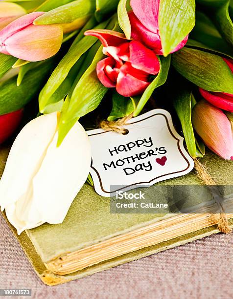 Happy Mothers Day Stock Photo - Download Image Now - Book, Bouquet, Bunch