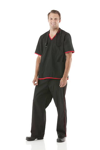 istock Male healthcare worker with stethescope 180761618