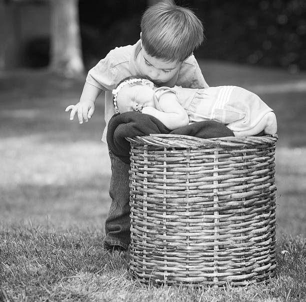istock Brother Kisses New Sister 180761790