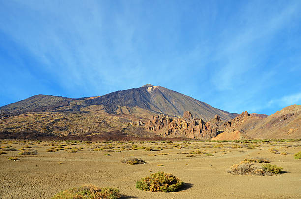 Volcano Pico de Teide in Spain stock photo