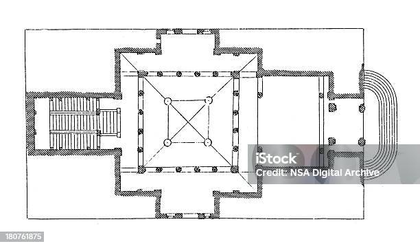 Ilustración de Plan Del Palacio Grassi En Venecia Italia y más Vectores Libres de Derechos de Anticuado - Anticuado, Antigualla, Arqueología