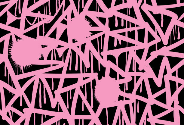 kuvapankkikuvitukset aiheesta graffititaidetta abstrakteilla linjoilla, saumaton kuvio - katumuoti