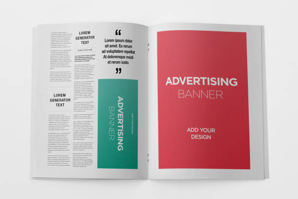 istock Newspaper Advertising Magazine Brochure Mockup 3D Rendering 1807622687