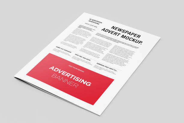 istock Newspaper Advertising Magazine Brochure Mockup 3D Rendering 1807622742