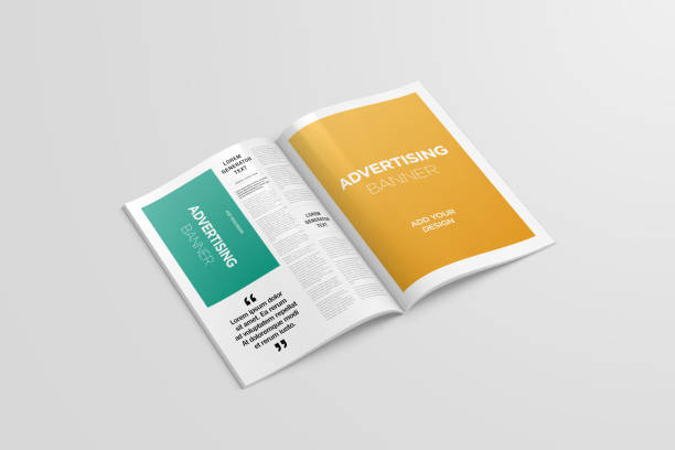 istock Newspaper Advertising Magazine Brochure Mockup 3D Rendering 1807623836