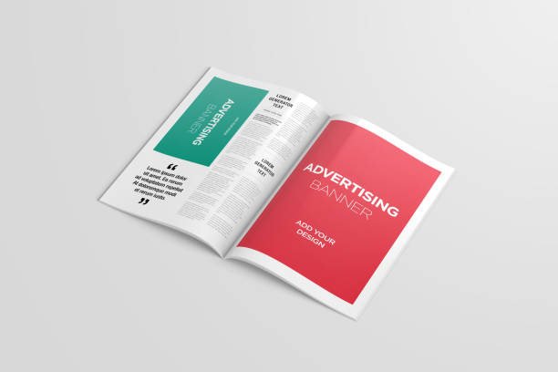 istock Newspaper Advertising Magazine Brochure Mockup 3D Rendering 1807623846