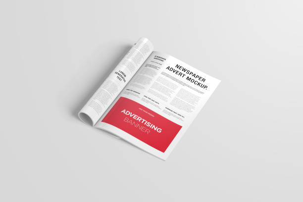 istock Newspaper Advertising Magazine Brochure Mockup 3D Rendering 1807624375