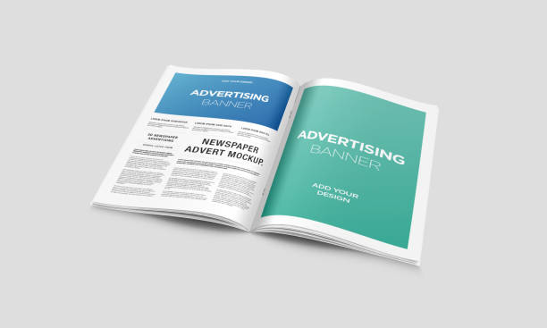 istock Newspaper Advertising Magazine Brochure Mockup 3D Rendering 1807624963