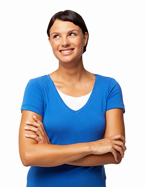 istock Female Standing With Arms Crossed - Isolated 180762616