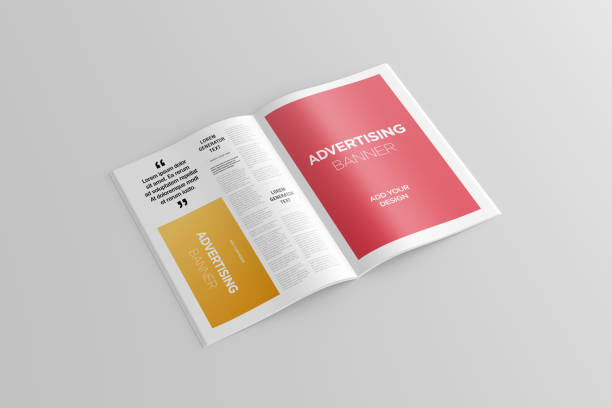 istock Newspaper Advertising Magazine Brochure Mockup 3D Rendering 1807626552