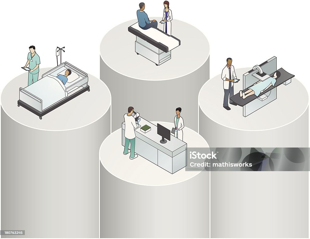 Healthcare Silos Illustration - clipart vectoriel de Silo libre de droits