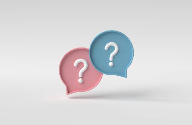 istock Social media notification with question mark icon on white background. FAQ symbol concept. 3D render, 3D illustration. 1807641137
