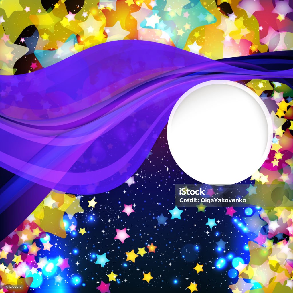 Brilhante colorida voando estrelas - Vetor de Abstrato royalty-free