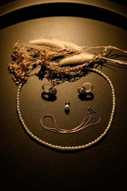 istock The bride's jewelry is folded into a happy smiley face. 1807691220