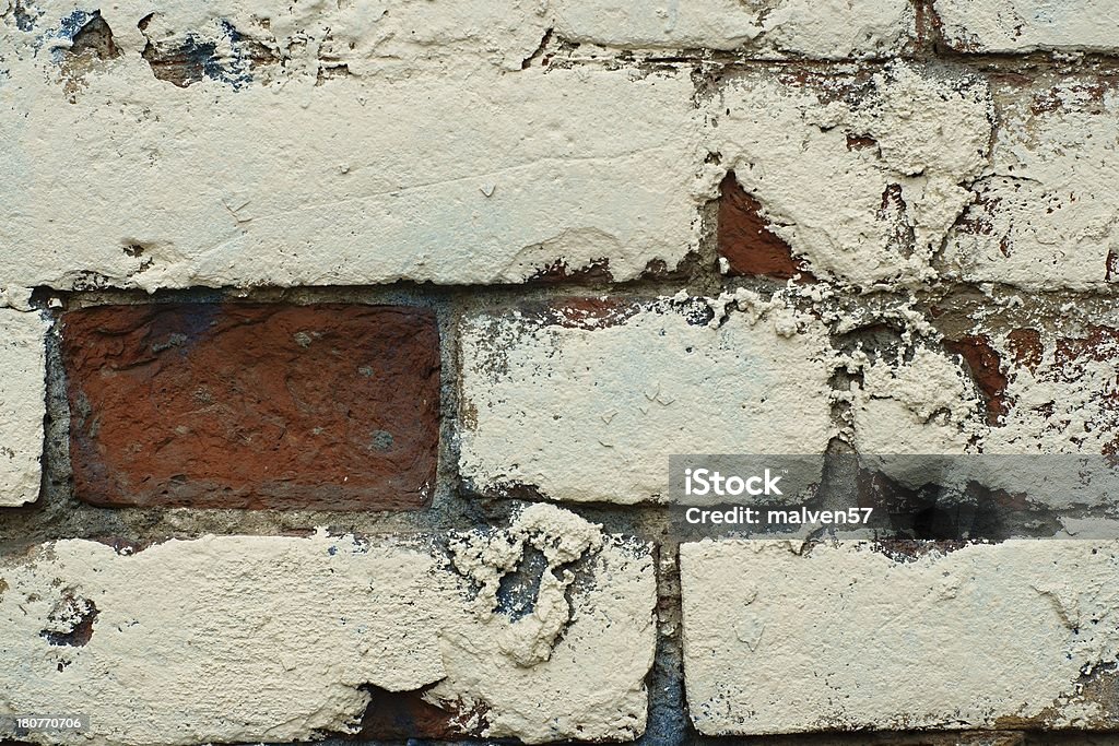 Stary Mur z cegły załamanie - Zbiór zdjęć royalty-free (Abstrakcja)