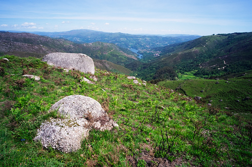 Photo of a landscape in the Peneda-Gerês National Park in the Minho district, North of Portugal.