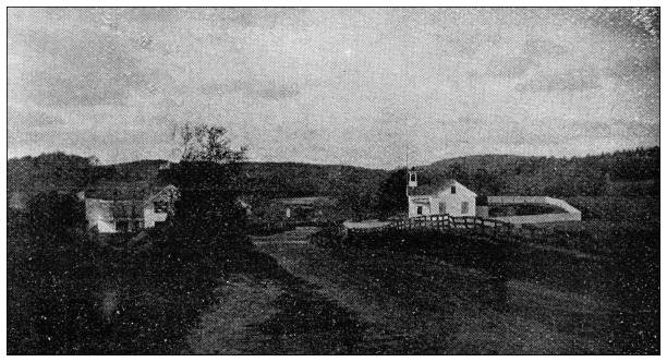 istock Antique image of Hampden County, Massachusetts: Thorndike, Southern Roadway 1807714789