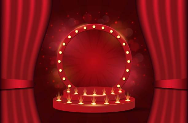 istock 3d podium room. Realistic 3d room with  podium. Product presentation, mockup, show, Podium, stage pedestal or platform. 1807715910
