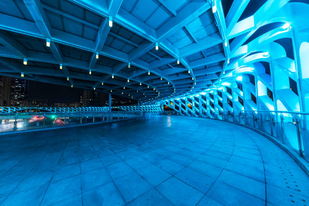 istock Road traffic city centre elevated walkway 1807716429