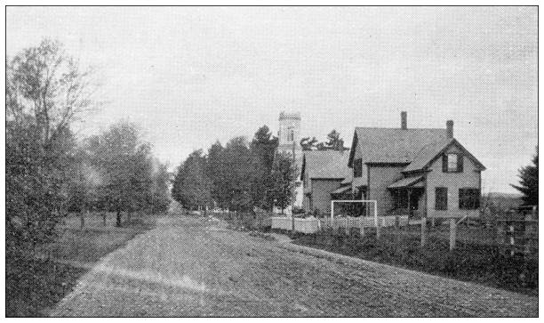 istock Antique image of Hampden County, Massachusetts: Methodist Church 1807717519
