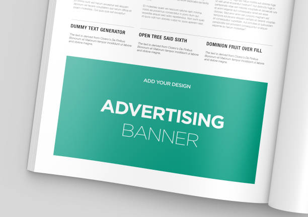 istock Newspaper Advertising Magazine Brochure Mockup 3D Rendering 1807719654