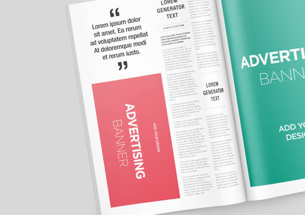 istock Newspaper Advertising Magazine Brochure Mockup 3D Rendering 1807720700