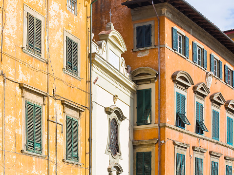 Old italian residential building - old traditional italian city
